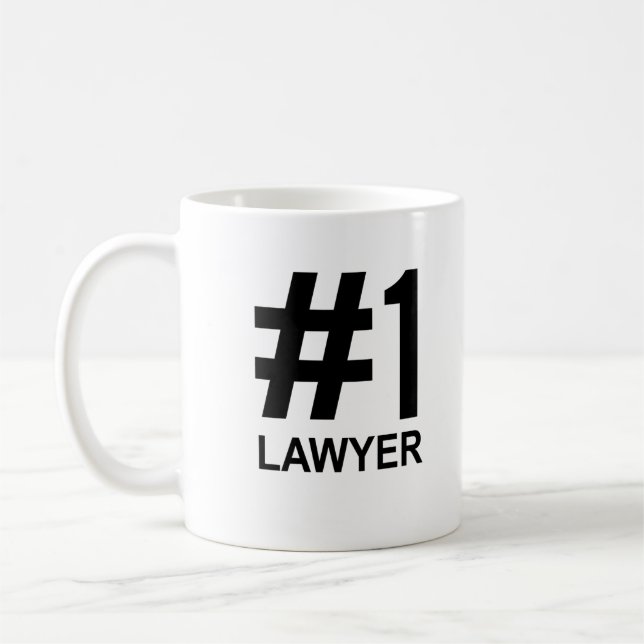 #1 Lawyer Mugg - nummer ett - kaffe koppar (Vänster)