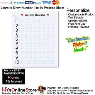 1 Learn To Draw Number 1 to 10 Teacher Home School