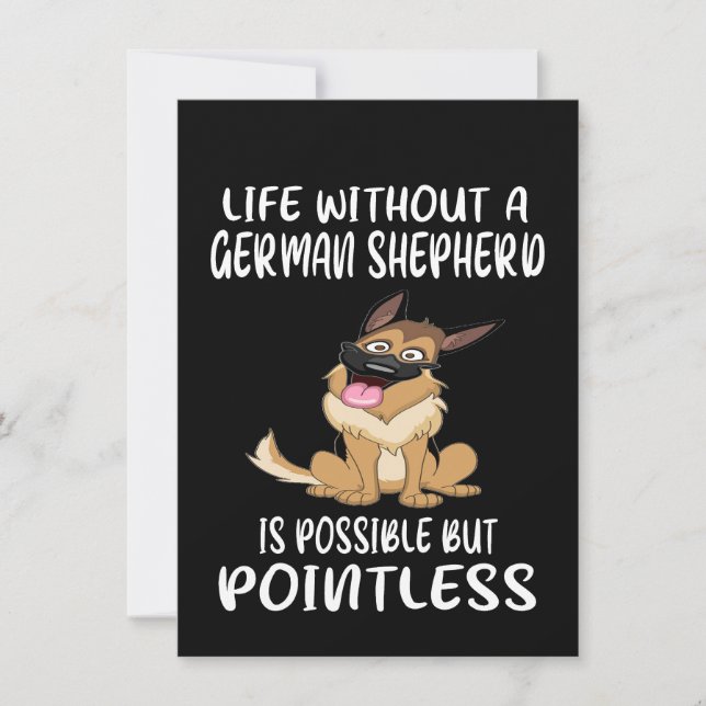 1 Life Without A German Shepherd Is Possible But P Inbjudningar (Framsida)