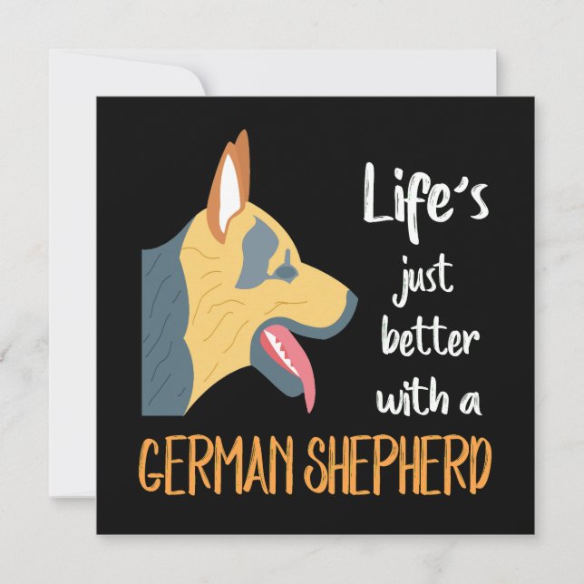 1 Life's Just Better With A German Shepherd Inbjudningar (Framsida)