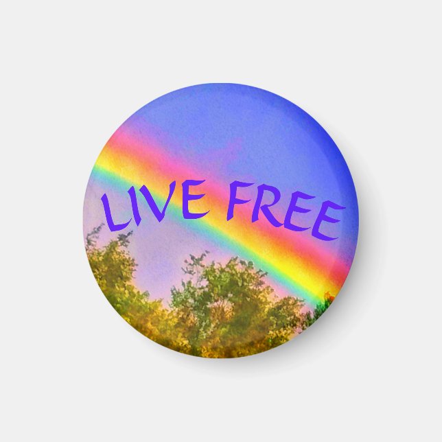 1 LIVE FREE MAGNET SMALL MAGNET (Framsidan)