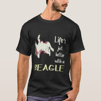 1 Livet är bara bättre med en beagle T Shirt