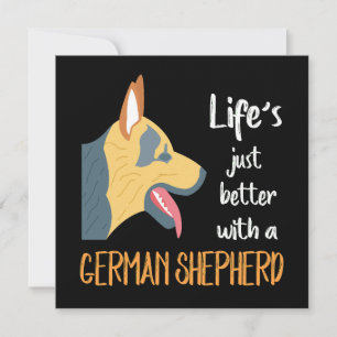 1 Livet är bara bättre med en tysk schäferhund Inbjudningar