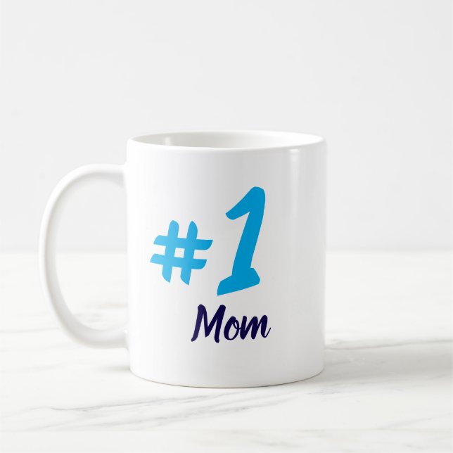 1 ljusblå Mamma Kaffemugg (Vänster)