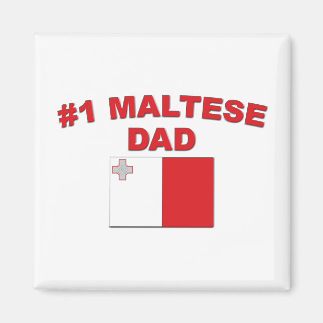 #1 Maltesiska Pappa Magnet (Framsidan)