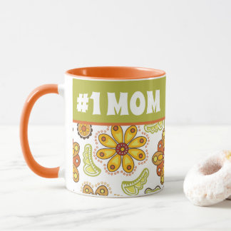 #1 MAMMA - Grönt nummer ett Mamma för Orange av re Mugg