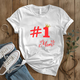 #1 Mamma Kärlek Personlig T-Shirt för Kvinnor
