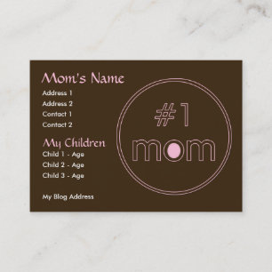 #1 mamma - mammakort - brunt- & rosadesign