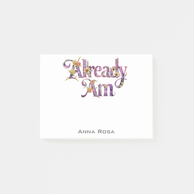 *~* 1 Manifest AP85 Blommigts Gatitude READY AM Post-it Block (Framsida)