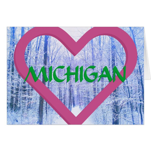 1 MICHIGAN HEART WINTERWOODS-KORT OBS KORT (Framsidan Horizontal)