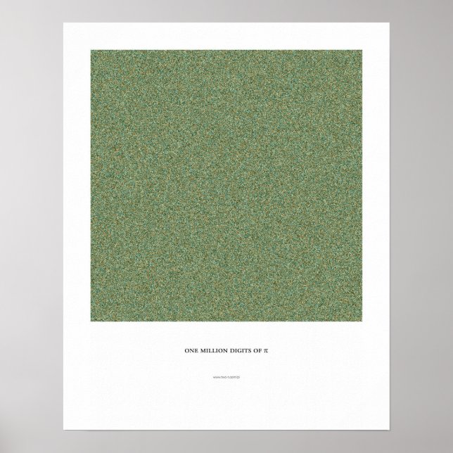 1 miljon decimaler av π poster (Framsidan)