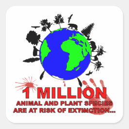 1 million fyrkantigt klistermärke