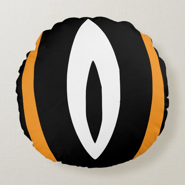 1 Minimalistisk naturrytm Rund Kudde (Framsidan)