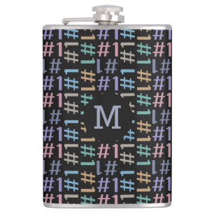"# 1" Mönster-anpassningsbar-monogramkolv Fickplunta