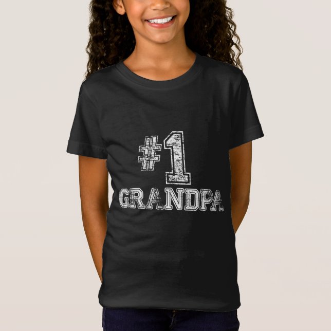 1 morfar - nummer ett Fars dag-gåva T Shirt (Framsida)