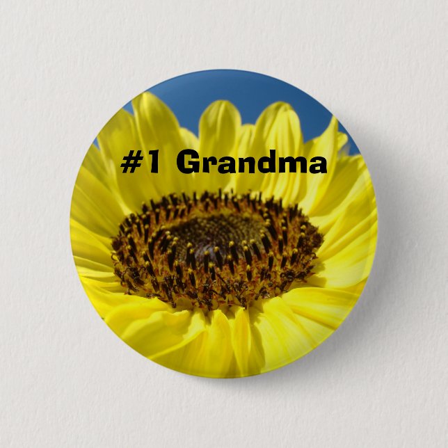 #1 Mormor knappar Gula Solrosor Mormödrar (Framsida)