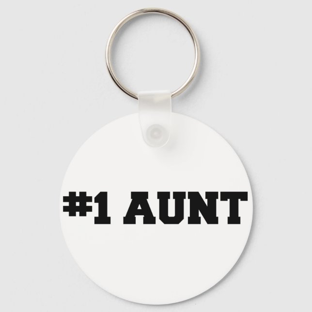 #1 Moster, #1 Auntie, nummer 1 Auntie, Bästa Moste Nyckelring (Framsida)