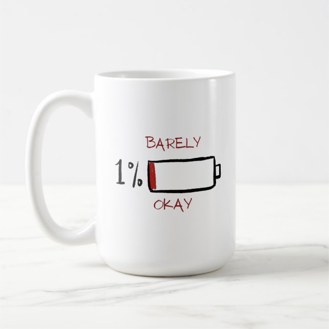 1% Nästan Ingen Batteritid Kaffemugg (Vänster)