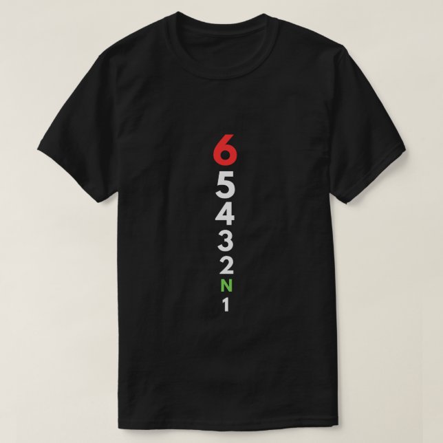 1 nedåt 5 motorcykelsteg mönster t shirt (Design framsida)