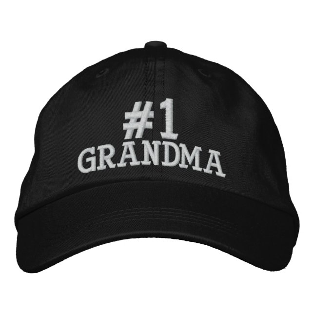 #1 Nummer 1 Mormor Embroiderad kap Broderad Keps (Framsida)