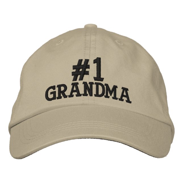#1 Nummer Ett Mormor Broderad Keps (Framsida)