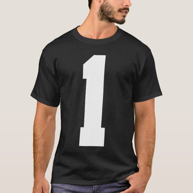 1 Nummer på Bak Sportlag Nummer Tröja pojke (Framsida)