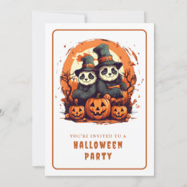 1 överordnat 1 Kid - inbjudningskort för Halloween