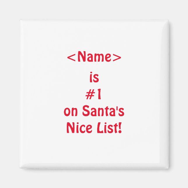 #1 på Santa's Naughty List Magnet (Framsidan)