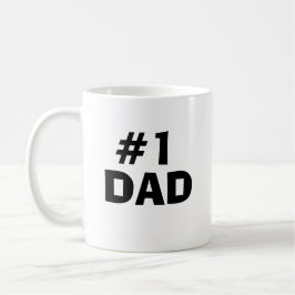 #1 Pappa Anpassad Foto Fars Dag Present Kaffemugg