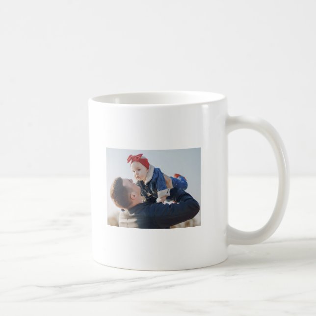 #1 Pappa Anpassad Foto Fars Dag Present Kaffemugg (Höger)