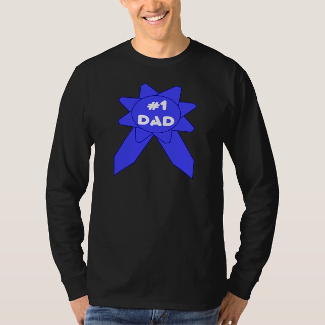 #1 Pappa Blå banderoll Tee (Framsida)