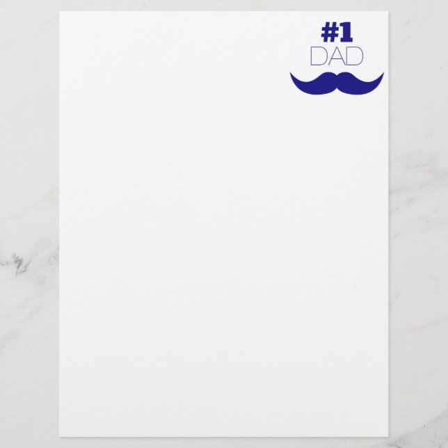 #1 Pappa Blue Mustache - nummer ett (Framsida)