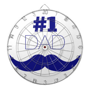 #1 Pappa Blue Mustache - nummer ett Piltavla