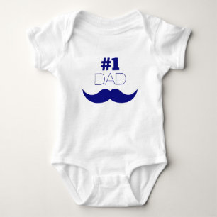 #1 Pappa Blue Mustache - nummer ett Tee Shirt
