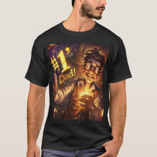 #1 Pappa Digital Art T Shirt
