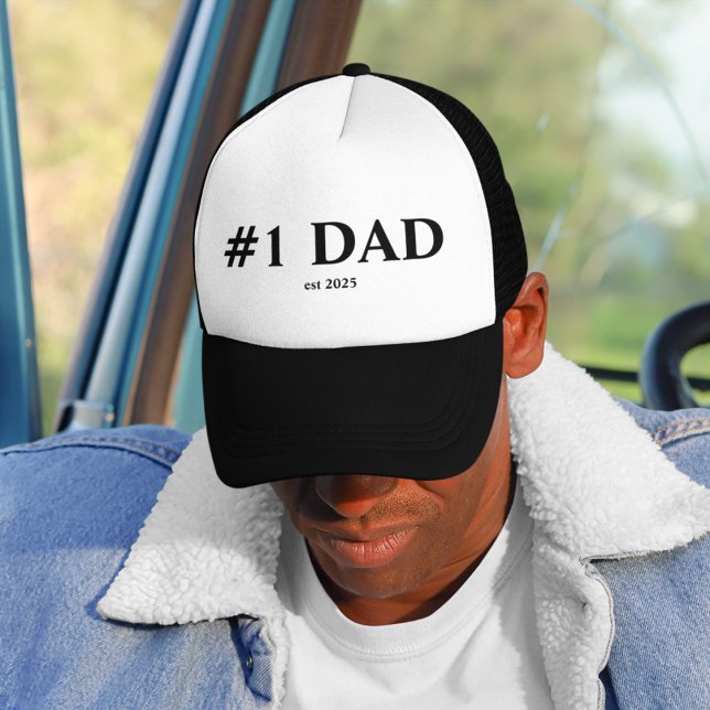 #1 Pappa Est. 2025 Truckerkeps | New Pappa Gift (Skapare uppladdad)