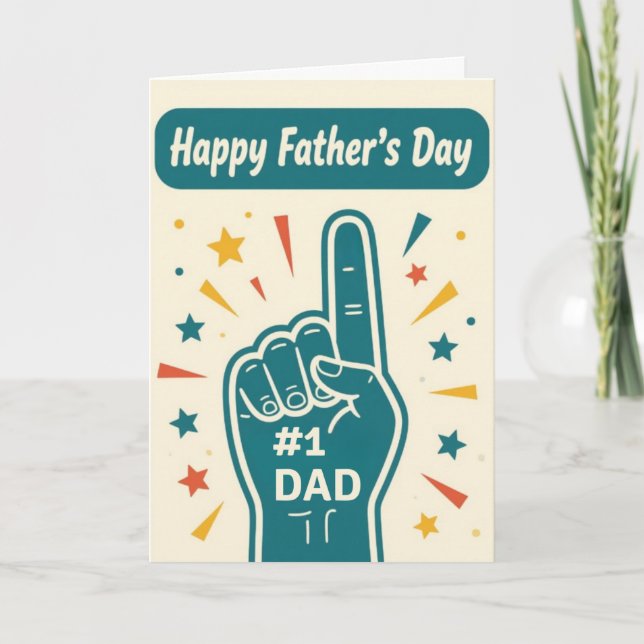 #1 Pappa Fars dag-kort Helgkort (Framsida)