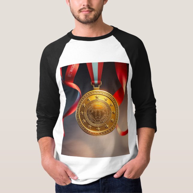 #1 Pappa Guld Medal Shirt - Champion Far's Day Gi T (Framsida)