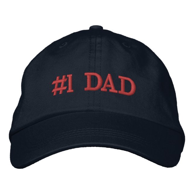 #1 Pappa Hat | Far-dagspresent Broderad Keps (Framsida)
