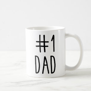 #1 Pappa-kaffe Mugg, nummer ett Pappa, Fars dag Kaffemugg
