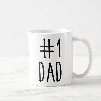 #1 Pappa-kaffe Mugg, nummer ett Pappa, Fars dag Kaffemugg