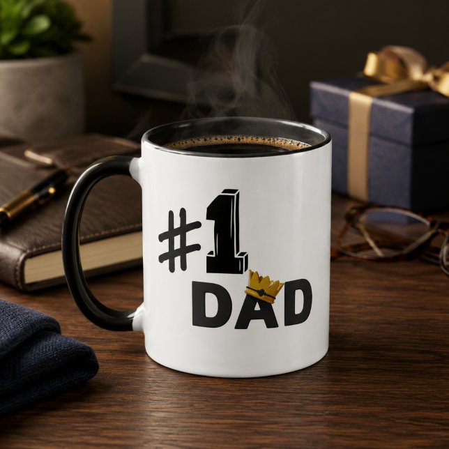 #1 Pappa Kärlek Personlig Mugg (Skapare uppladdad)