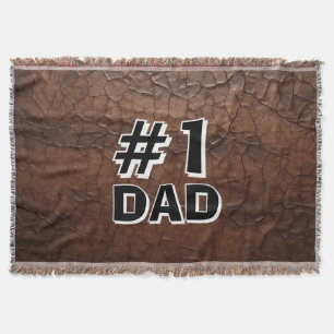 #1 Pappa Läderlook Filt