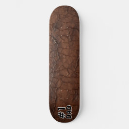 #1 Pappa Läderlook Mini Skateboard Bräda 18,5 Cm