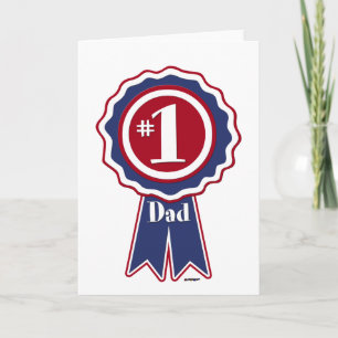 #1 Pappa - Lycklig Fars dag Kort