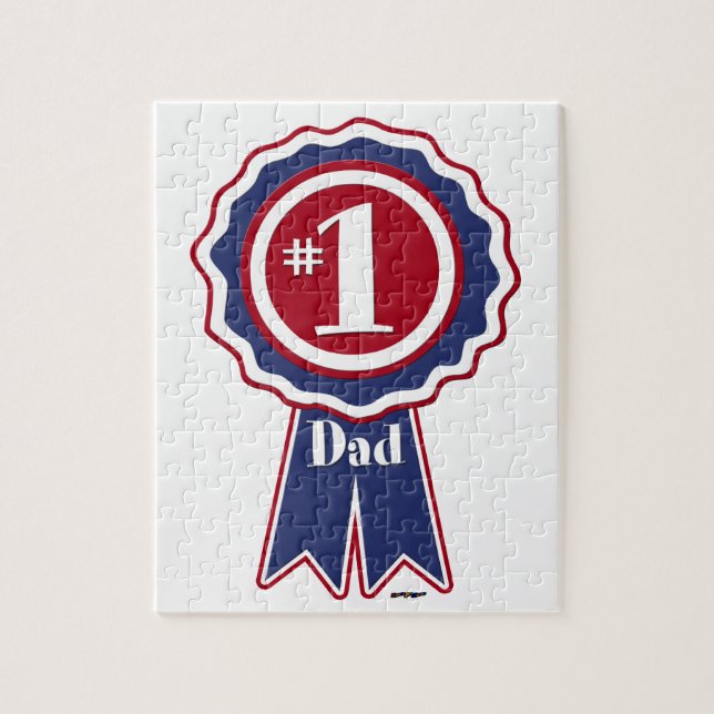 #1 Pappa - Lycklig Fars dag Pussel (Vertikal)