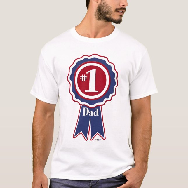 #1 Pappa - Lycklig Fars dag T-shirt (Framsida)