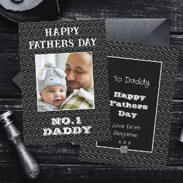 1 Pappa Namn och Photo Fars dag Julkort