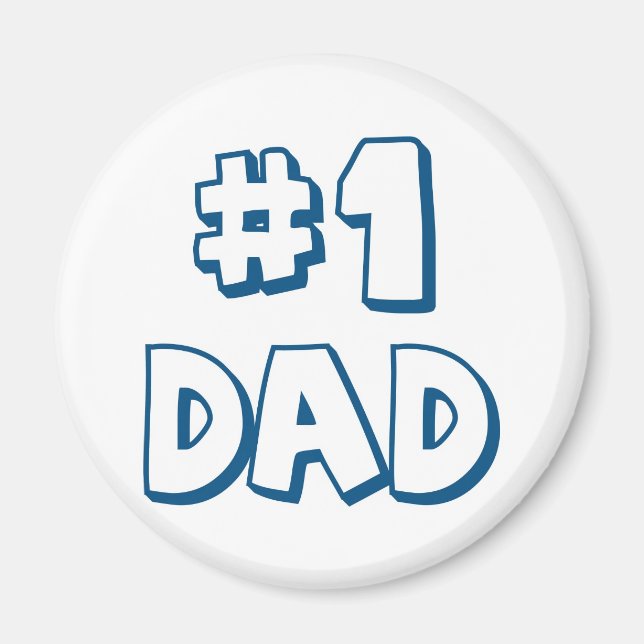 #1 Pappa nummer ett Pappa Fars dag-gåvor Magnet (Framsidan)