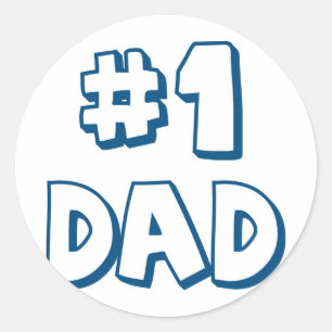 #1 Pappa nummer ett Pappa Fars dag-gåvor Runt Klistermärke